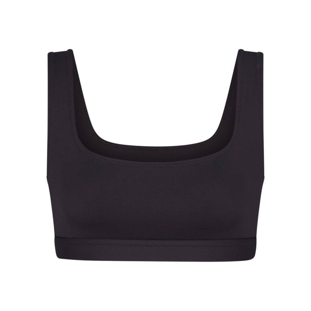 NWT Skims Recycled Swim Tank Bikini Top Onyx S